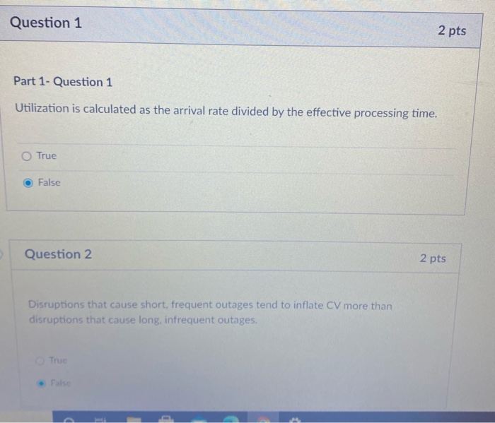 Question 1 2 pts Part 1 - Question 1 Utilization