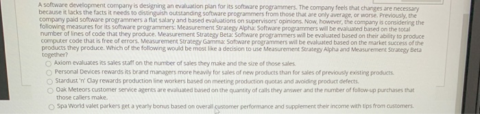 A software development company is designing an