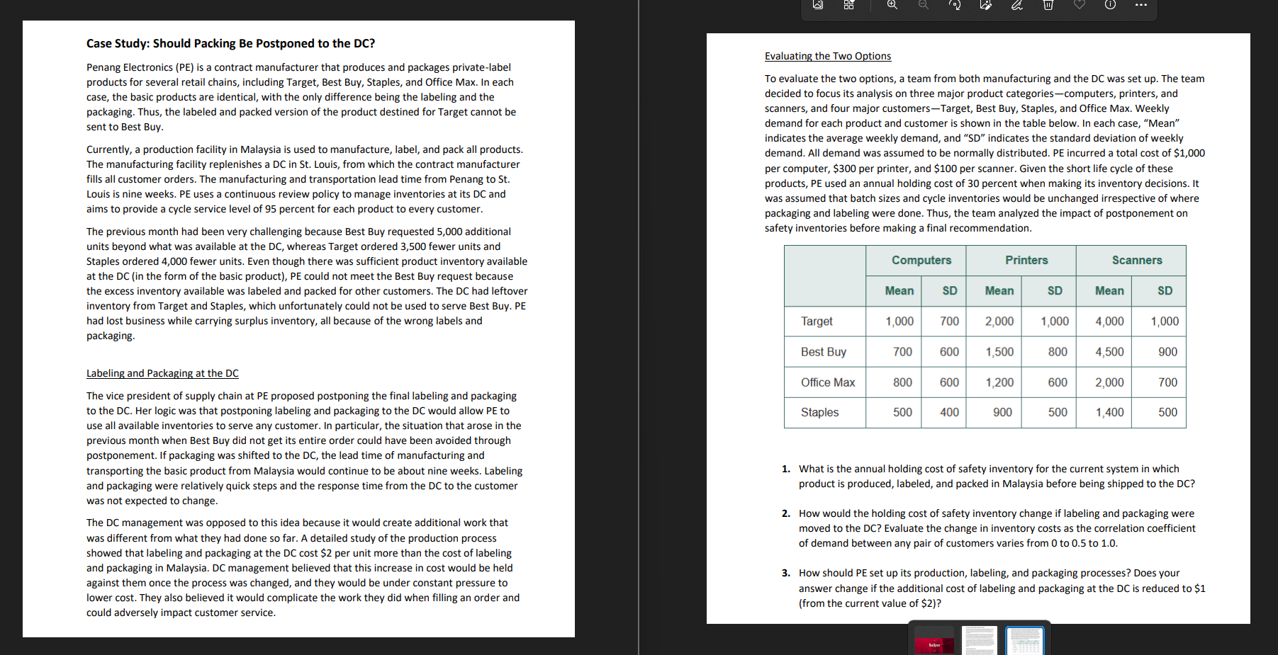 p Pls solve this question without excel. e E