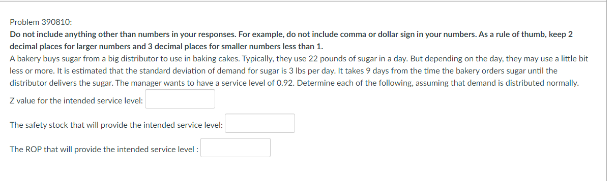 Problem 390810: Do not include anything other