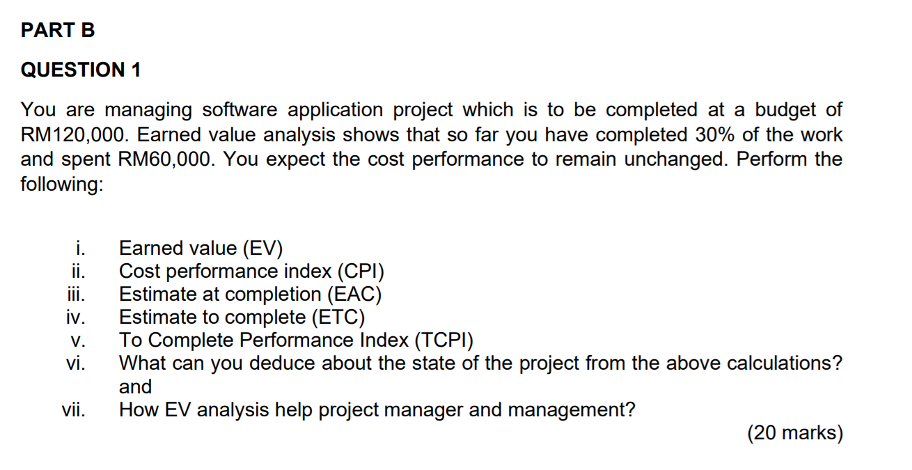 PART B QUESTION 1 You are managing software