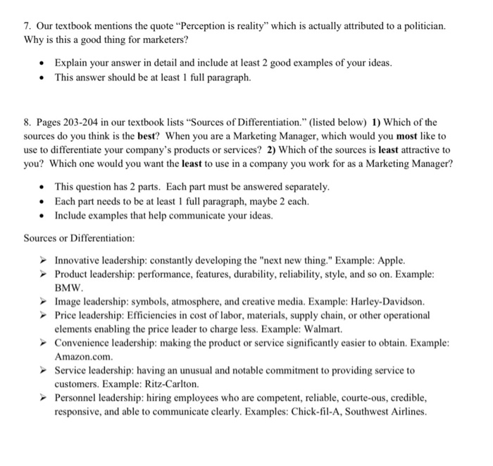 7. Our textbook mentions the quote Perception is