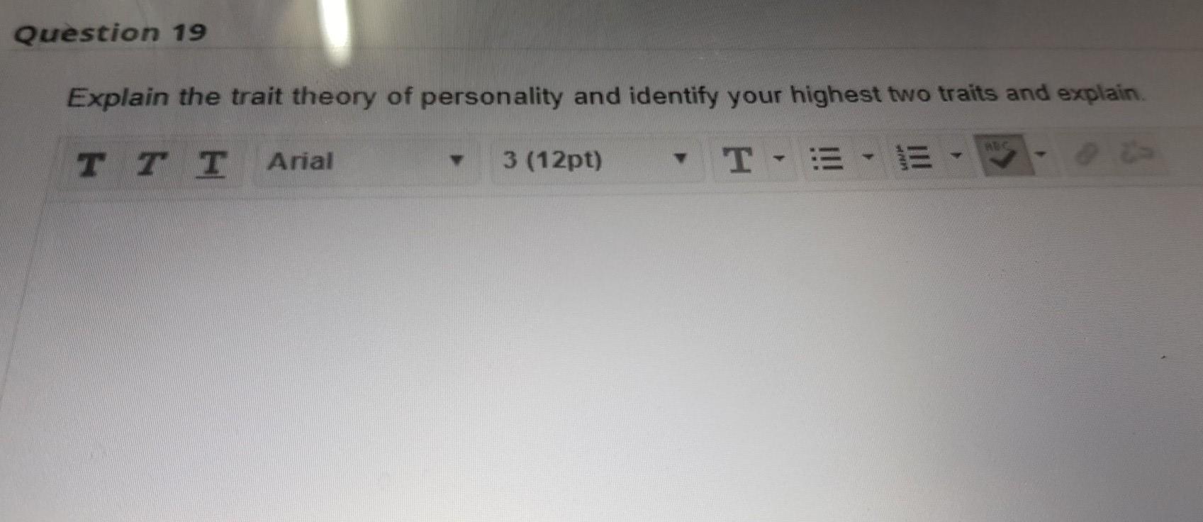 need a short answer please Question 19 Explain