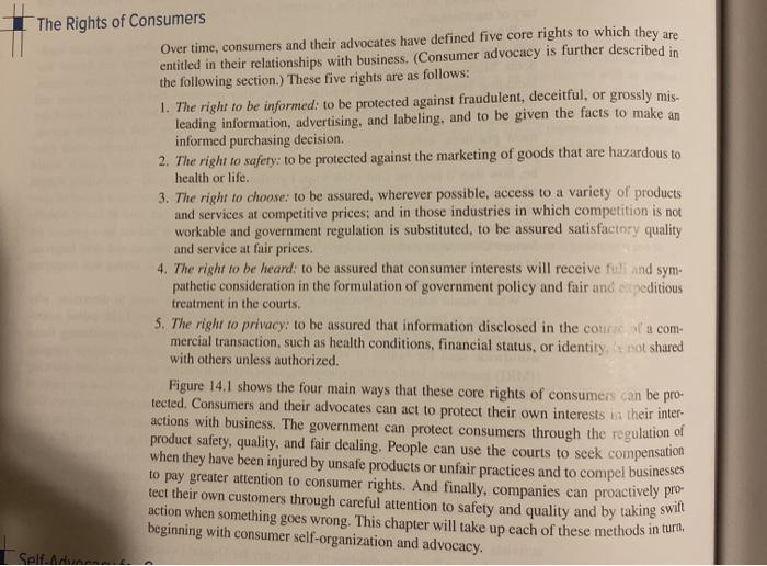 please answer completly and thoroughly Consumer