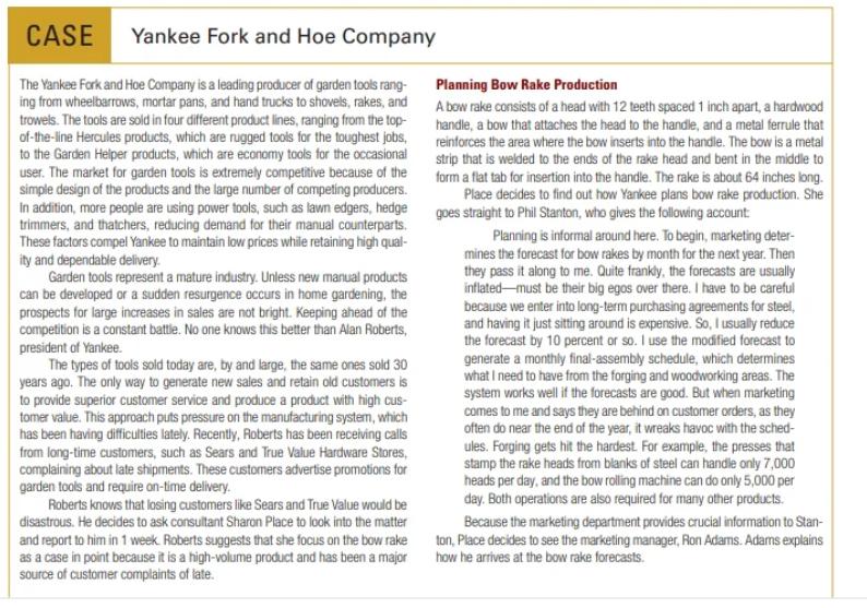 Yankee Fork and Hoe Company TABLE 8.5 FOUR-YEAR