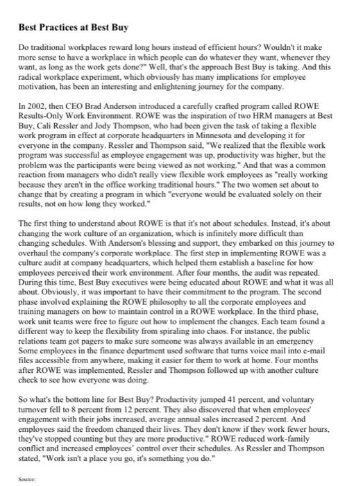 Best Practices at Best Buy Do traditional