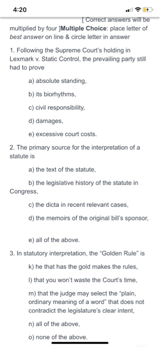 4:20 [ Correct answers will be multiplied by four