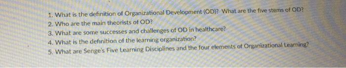 1. What is the definition of Organizational