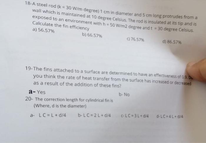 help fast plz with correct ans 18-A steel rod