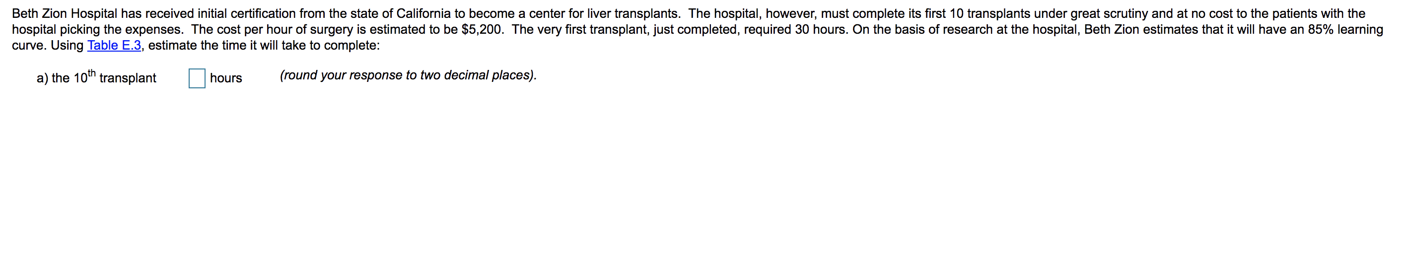 Beth Zion Hospital has received initial