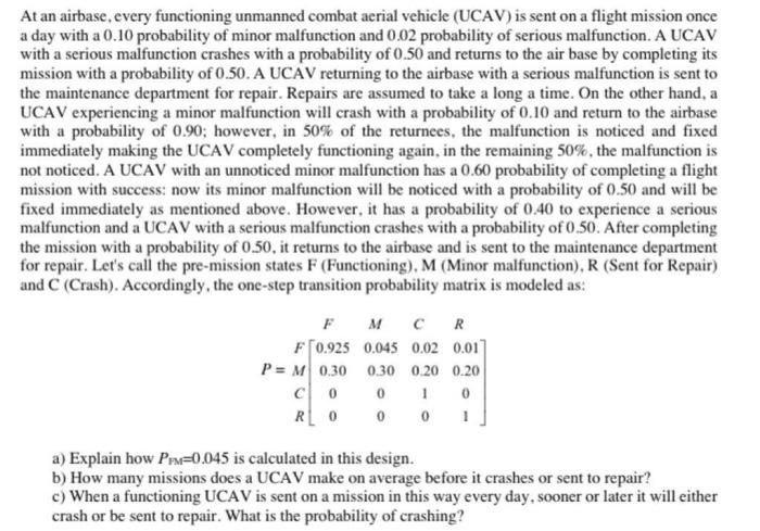 At an airbase, every functioning unmanned combat