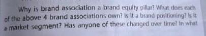 Why is brand association a brand equity pillar?