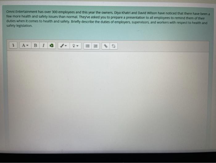 Omni Entertainment has over 300 employees and