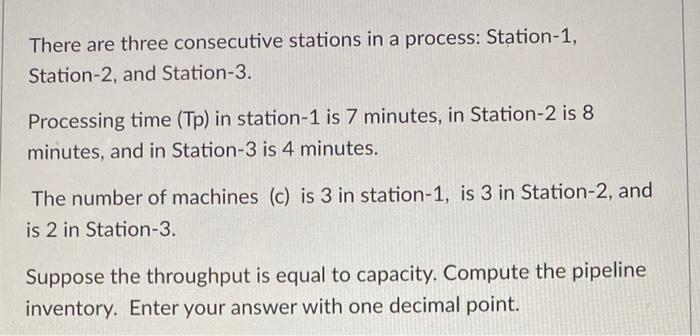 There are three consecutive stations in a