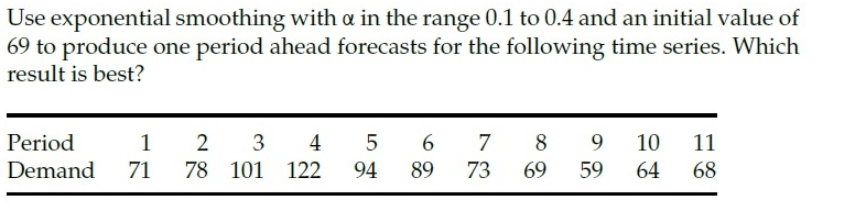 Use exponential smoothing with a in the range 0.1
