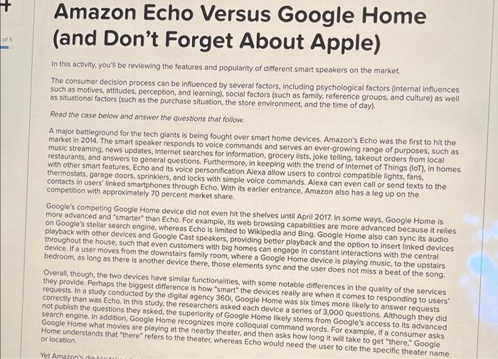 of 5 Amazon Echo Versus Google Home (and Don't