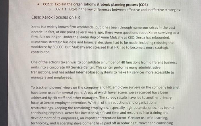 answer the 4 questions . CC2.1: Explain the