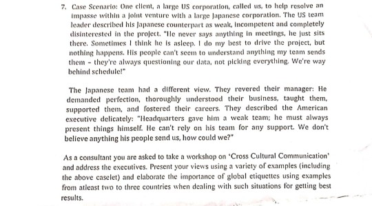 7. Case Scenario: One client, a large US