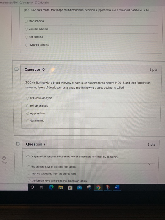 (TCO 4) Data warehouses are designed differently