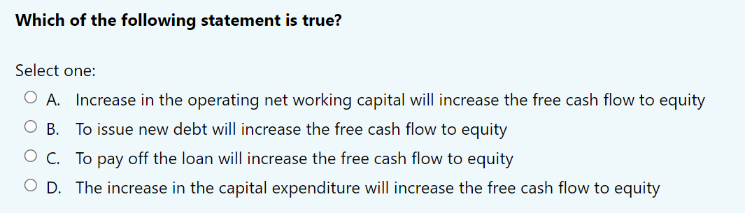 Which of the following statement is true? Select