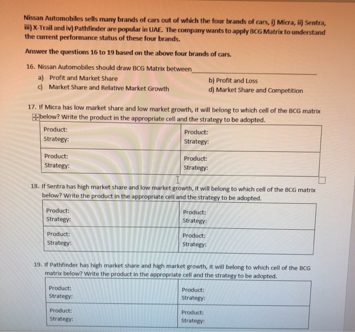 Nissan Automobiles sells many brands of cars out