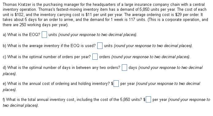 Thomas Kratzer is the purchasing manager for the