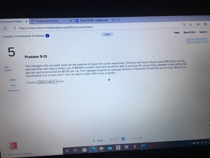 x Homework Problems + X Assignment Print View