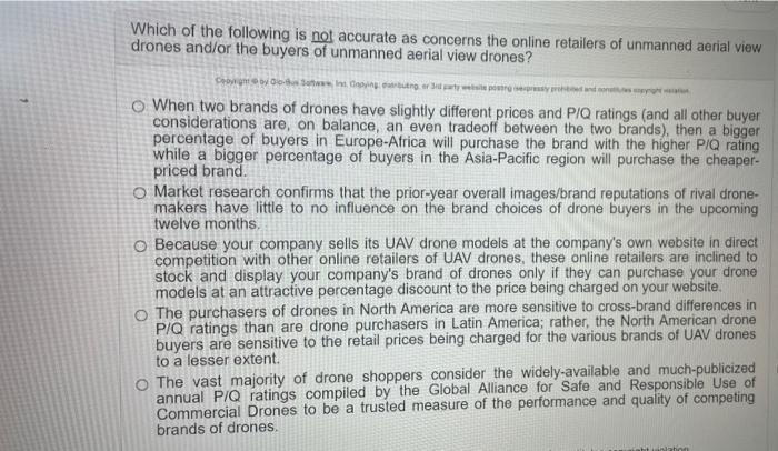 Which of the following is not accurate as