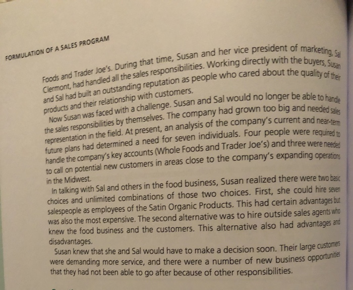 LEADERSHIP CHALLENGE Internal or Outsourced Sales