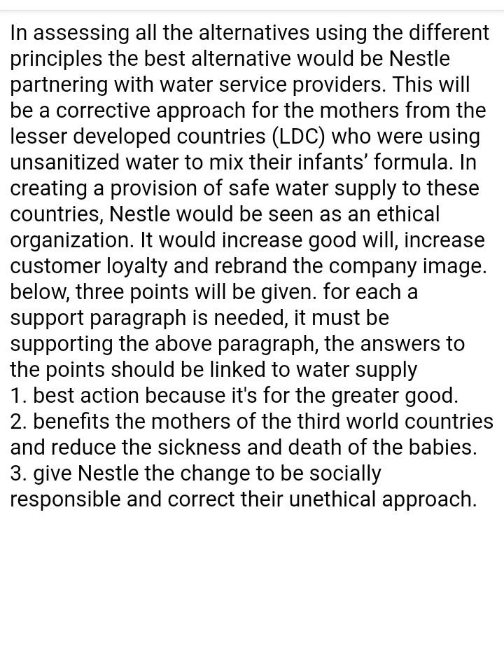 anc it should be in regard the infants and the