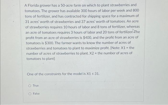 A Florida grower has a 50-acre farm on which to