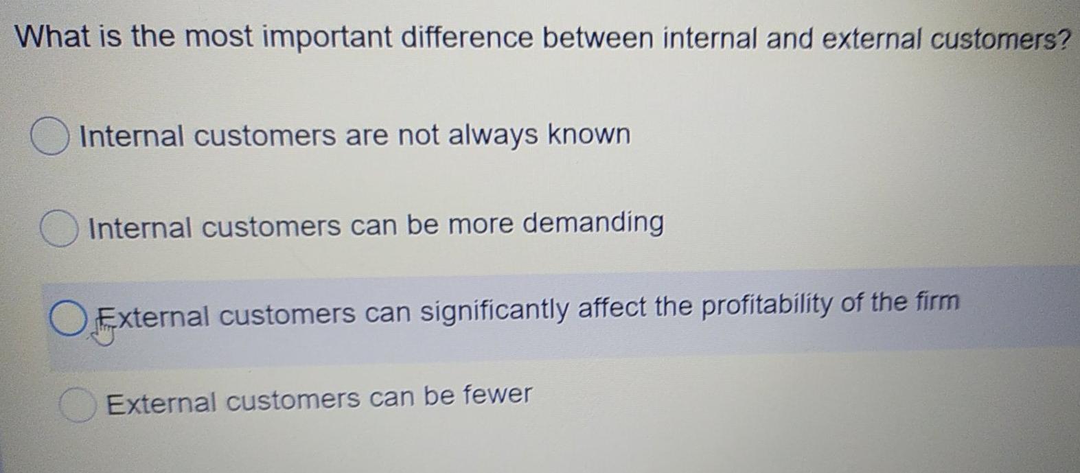 What is the most important difference between