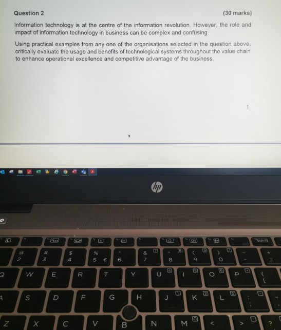 Question 2 (30 marks) Information technology is