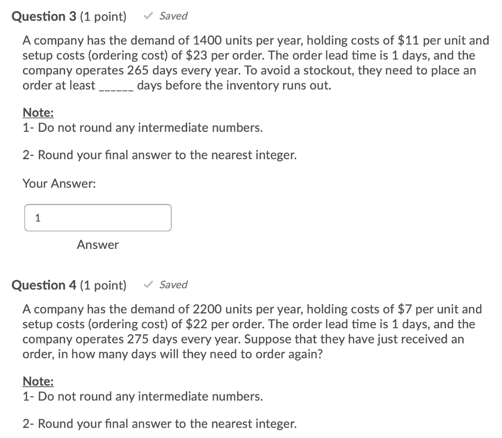 Question 15 (1 point) Saved For a specific time