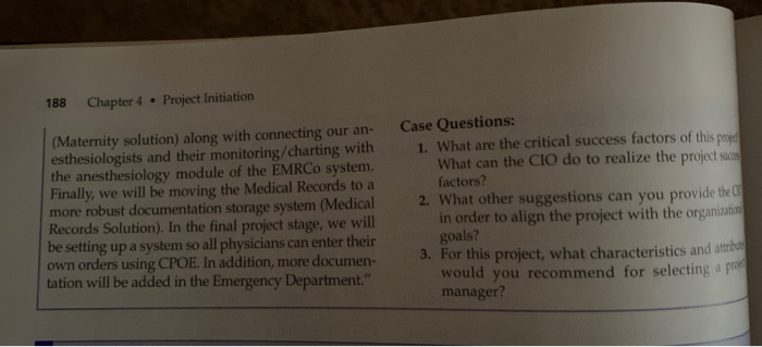 management experience. The requirements for the