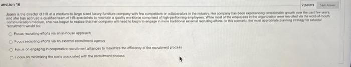 Question 14 2 points thon report for forecasting