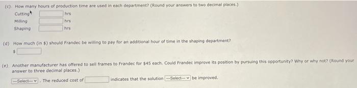 A linear programming computer package is needed