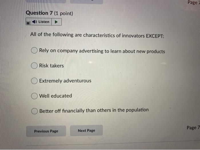 text Page Page 5 of 60 Question 5 (1 point)