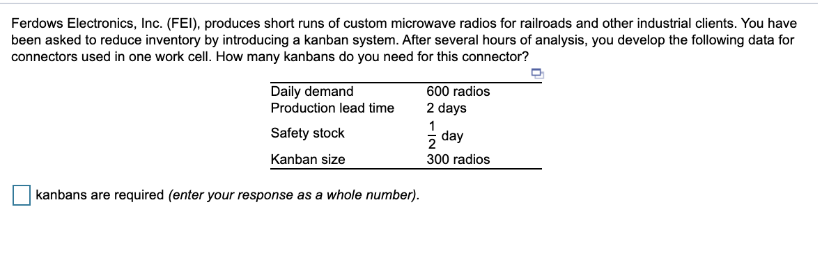 Ferdows Electronics, Inc. (FEI), produces short