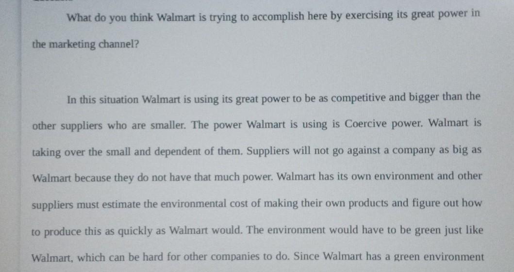 Explain it, pls . What do you think Walmart is