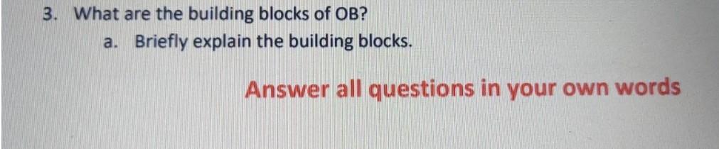 answer only third ans 3. What are the building