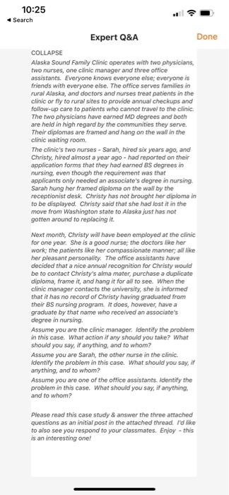 10:25 Search Expert Q&A Done COLLAPSE Alaska