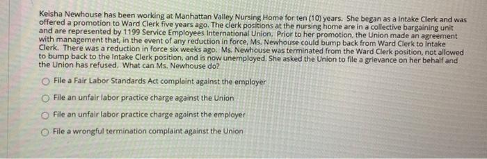 Keisha Newhouse has been working at Manhattan