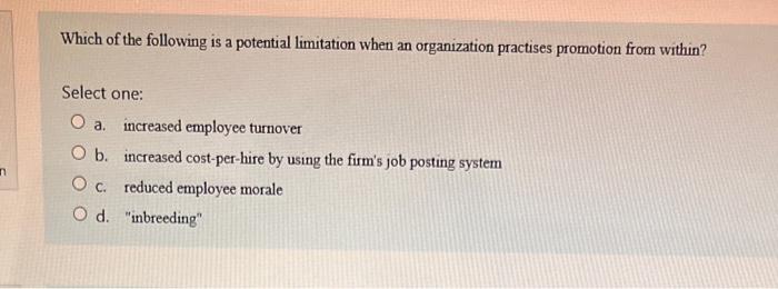 n Which of the following is a potential