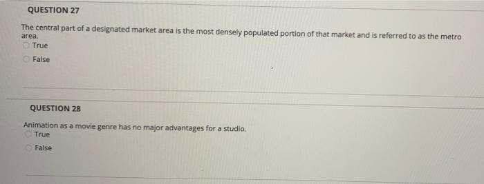 QUESTION 24 Perishability is not an issue in the