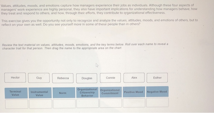 Values, attitudes, moods, and emotions capture