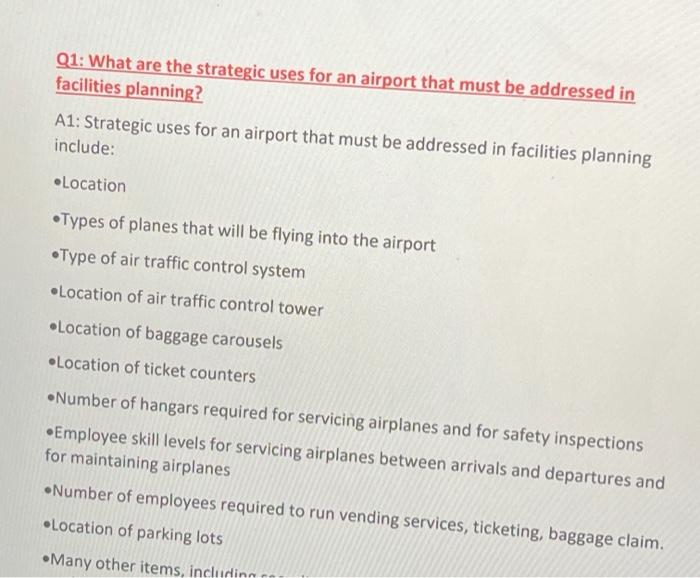 Choose only 1 Example for the Question Section