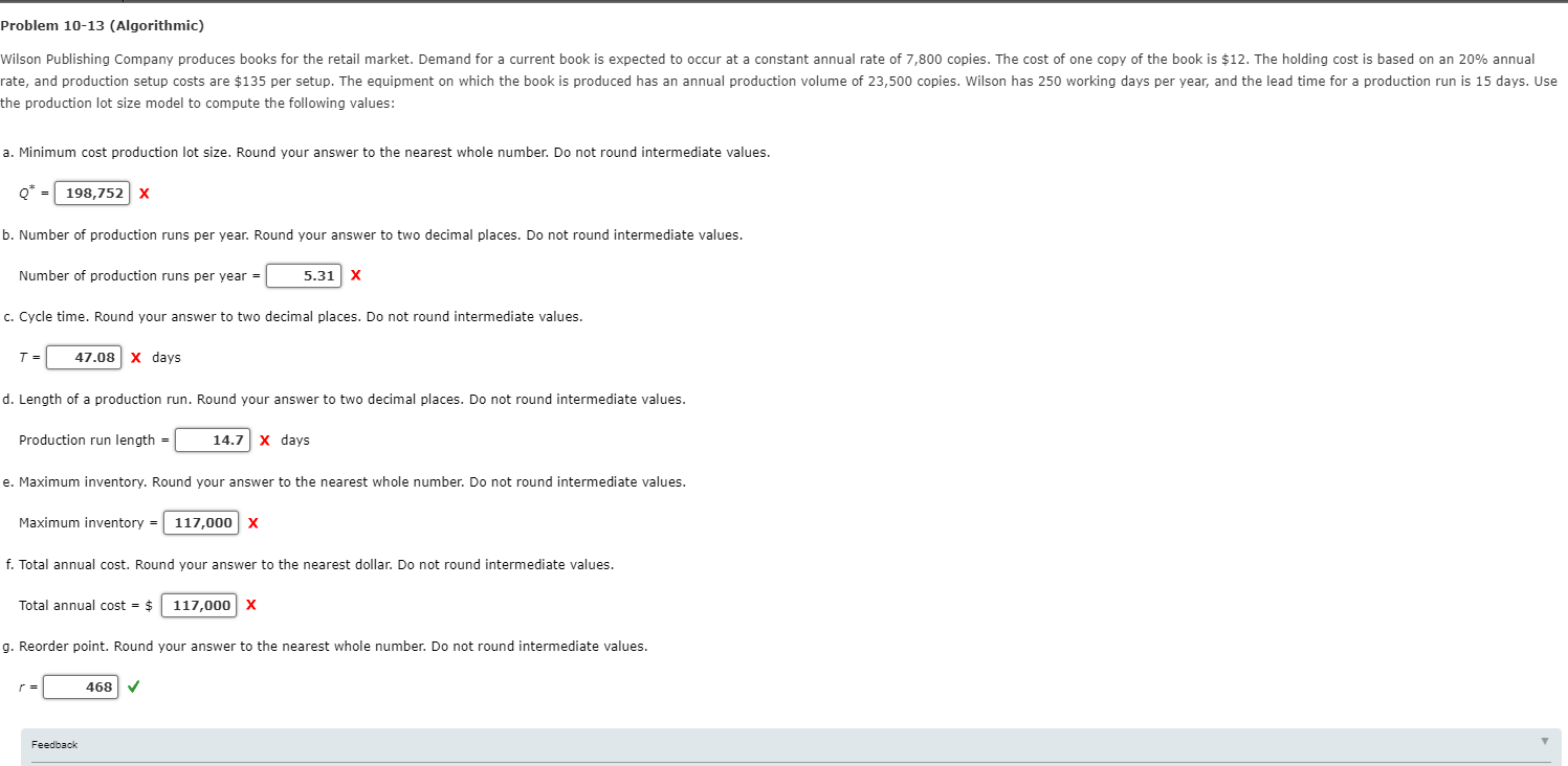 Please find all the red Xs Problem 10-13