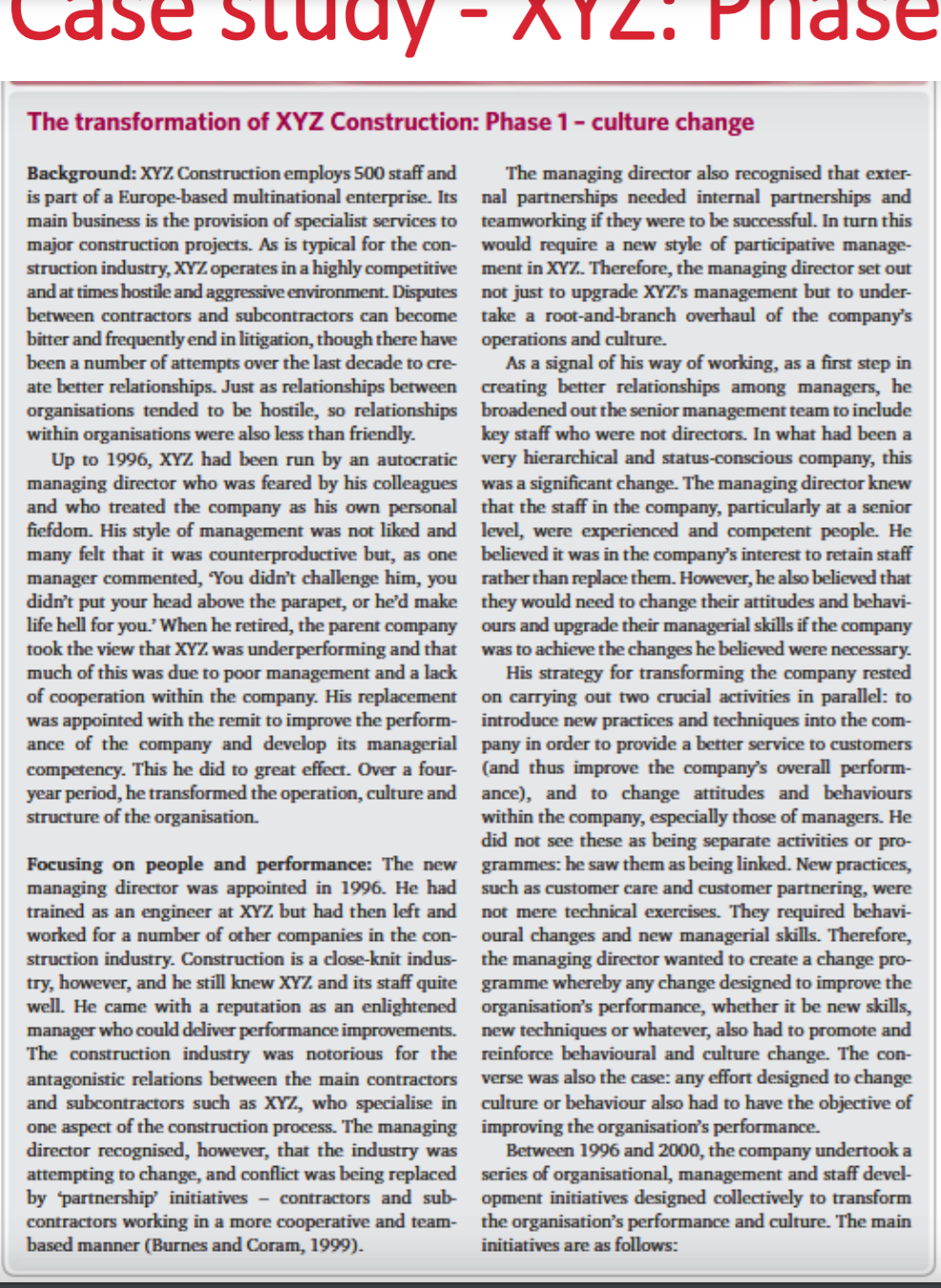 HOMEWORK : You are responsible for the case study