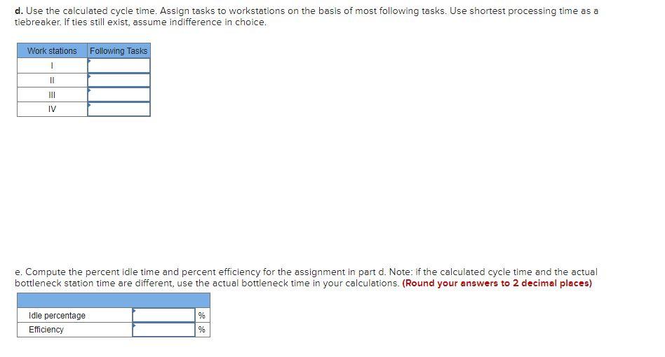 I need help with E. I keep getting it wrong As